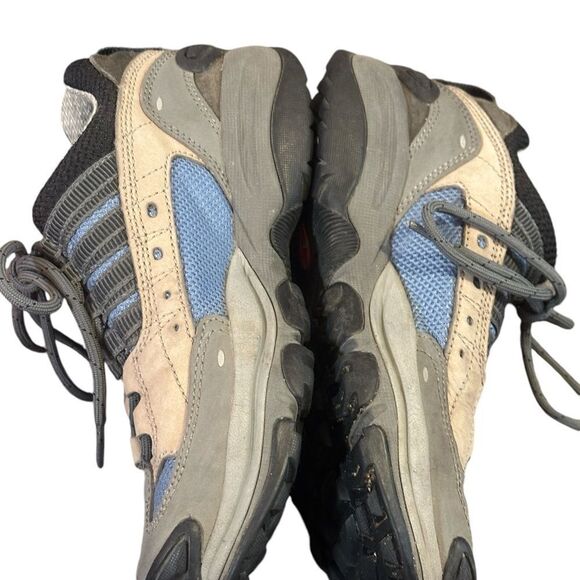 VASQUE Women's 9 #7373 Stealth Slate Nubuck Leather Hiking Shoes Tan Blue Sz 7 - Picture 9 of 14